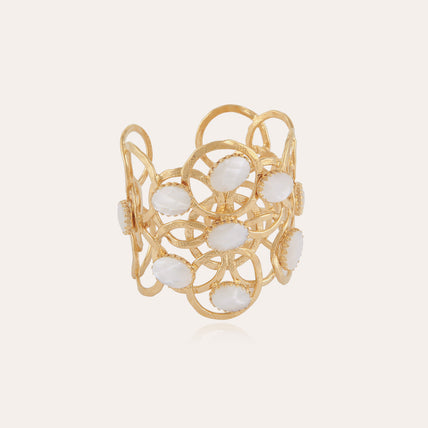 Bracelet Olympie doré - Nacre blanche
