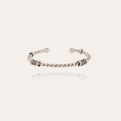 Torsade bangle bracelet silver