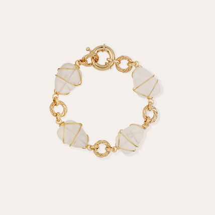 Pulsera Rainbow Multi dorada - Cristal de roca
