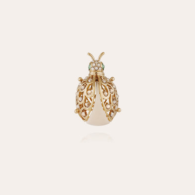 Broche Coccinelle dorée
