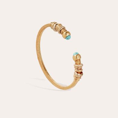 Sari Gold Bracelet - Matrix Turquoise
