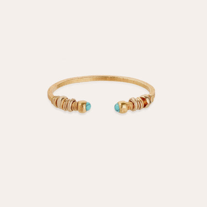 Bracelet Sari doré - Matrix Turquoise