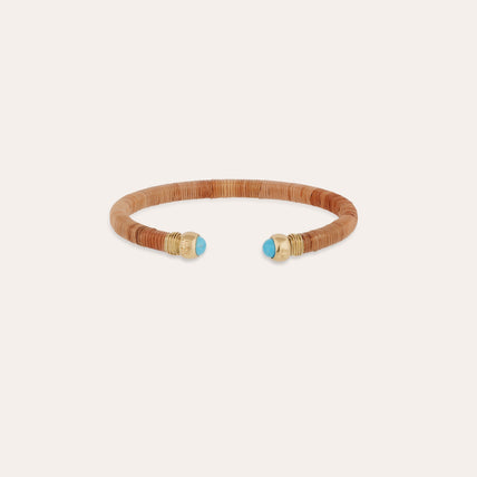 Pulsera Sari dorada - Mimbre