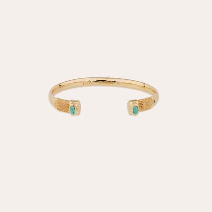 Bracelet Sarina doré - Turquoise
