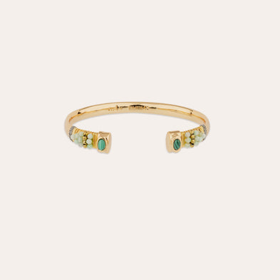 Bracelet Sarina doré - Malachite