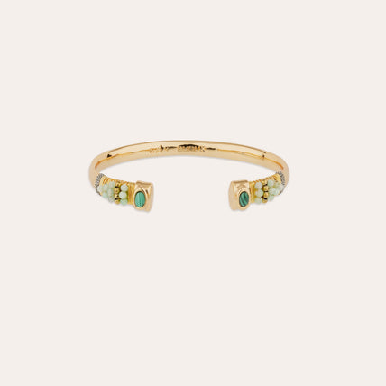Pulsera Sarina dorada - Malaquita