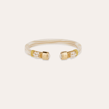 Bracelet Sarina acétate doré - Ivoire