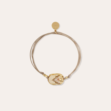 Bracciale a maglie Scaramouche con smalto dorato
