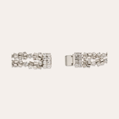 Bracelet Trevise double finition rhodium