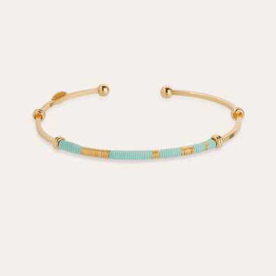 Bracelet Zanzibar doré - Turquoise