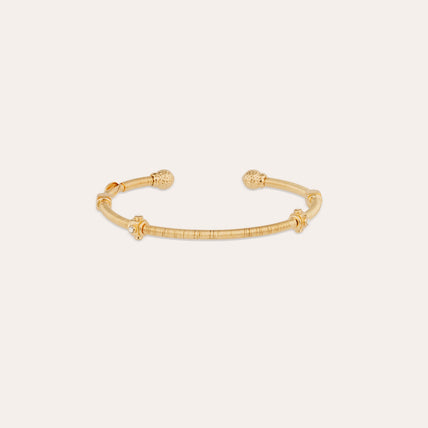 Bracelet jonc Zanzifull strass doré