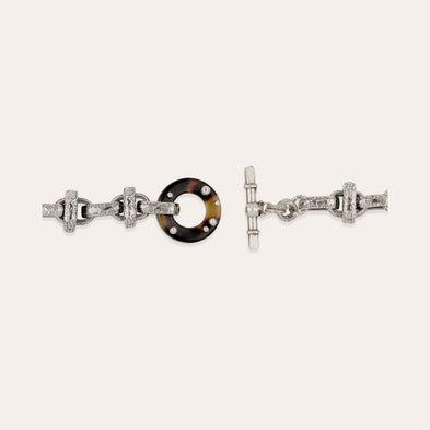Adrian fine silver-plated acetate necklace - Tortoiseshell