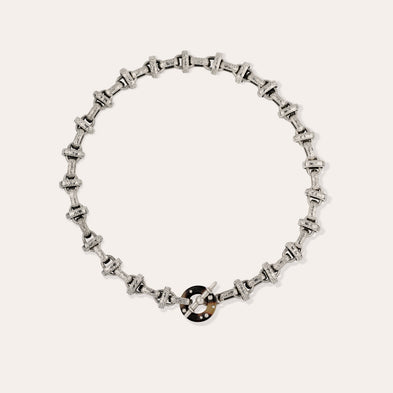 Adrian fine silver-plated acetate necklace - Tortoiseshell