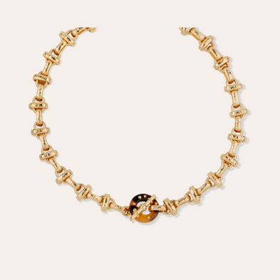 Adrian Gold-Tone Acetate Necklace - Tortoiseshell