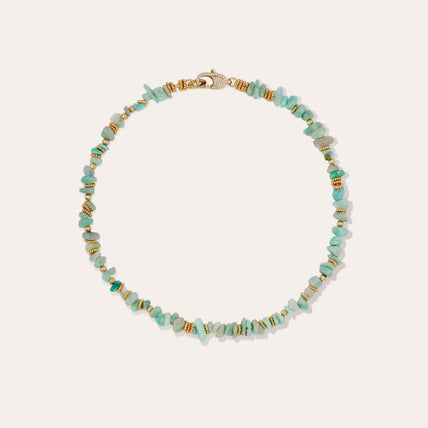 Aloha mini gold necklace - Amazonite