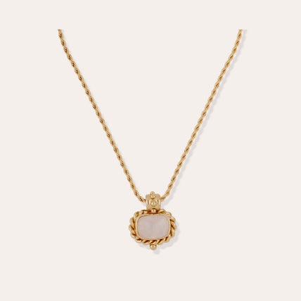 Collier Amarante doré - Quartz Rose