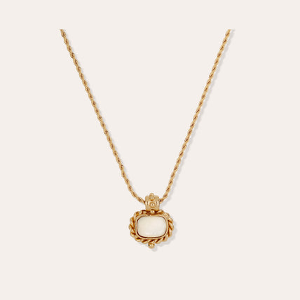 Collier Amarante doré - Nacre Blanche