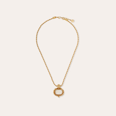 Collier Amarante doré - Nacre Blanche