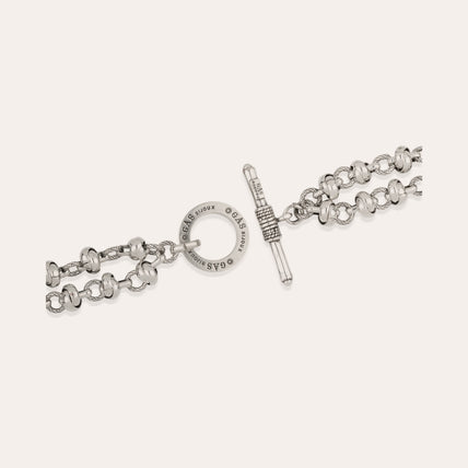 Collier Atik chaîne double argenté