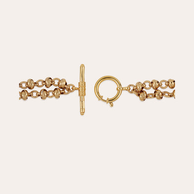 Collier Atik chaîne double doré