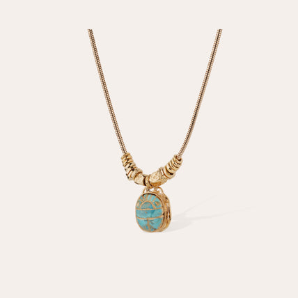 Collier Bia Scaramouche doré - Turquoise