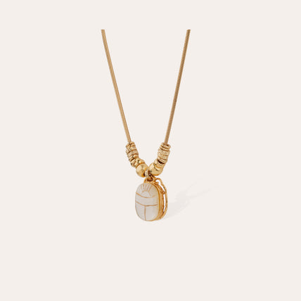 Collier Bia Scaramouche doré - Nacre Blanche