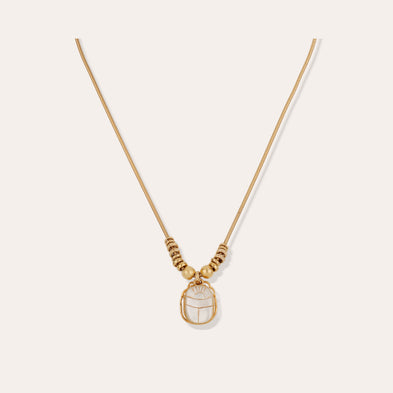 Collier Bia Scaramouche doré - Nacre Blanche