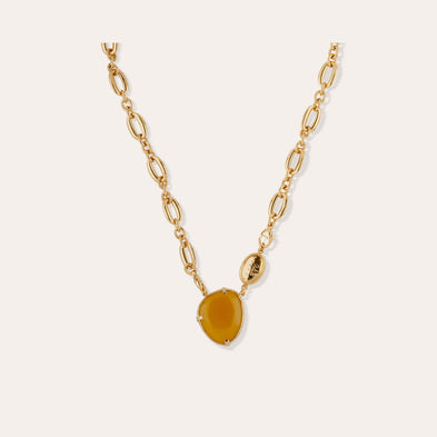 Collier Billy doré - Calcite jaune
