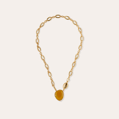 Collier Billy doré - Calcite jaune