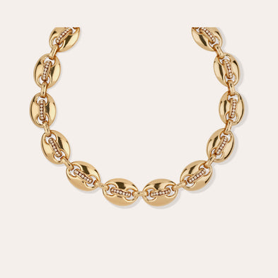 Collier Cophea strass mini doré