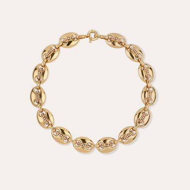 Collier Cophea strass mini doré