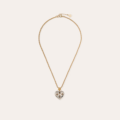 Collier Coracao petit modèle bicolore