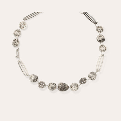 Eclipse necklace fine silver-plated