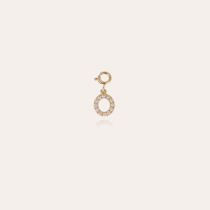 Charms pendentif lettre O strass doré