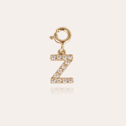 Charms pendentif lettre Z strass doré