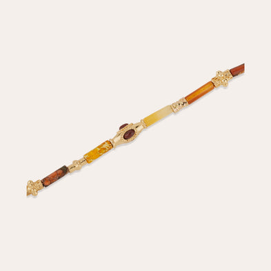 Kali gold-tone necklace - Red Jasper & Malinga Jasper