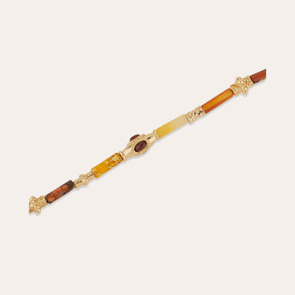 Collier Kali doré - Jaspe Rouge & Jaspe Malinga