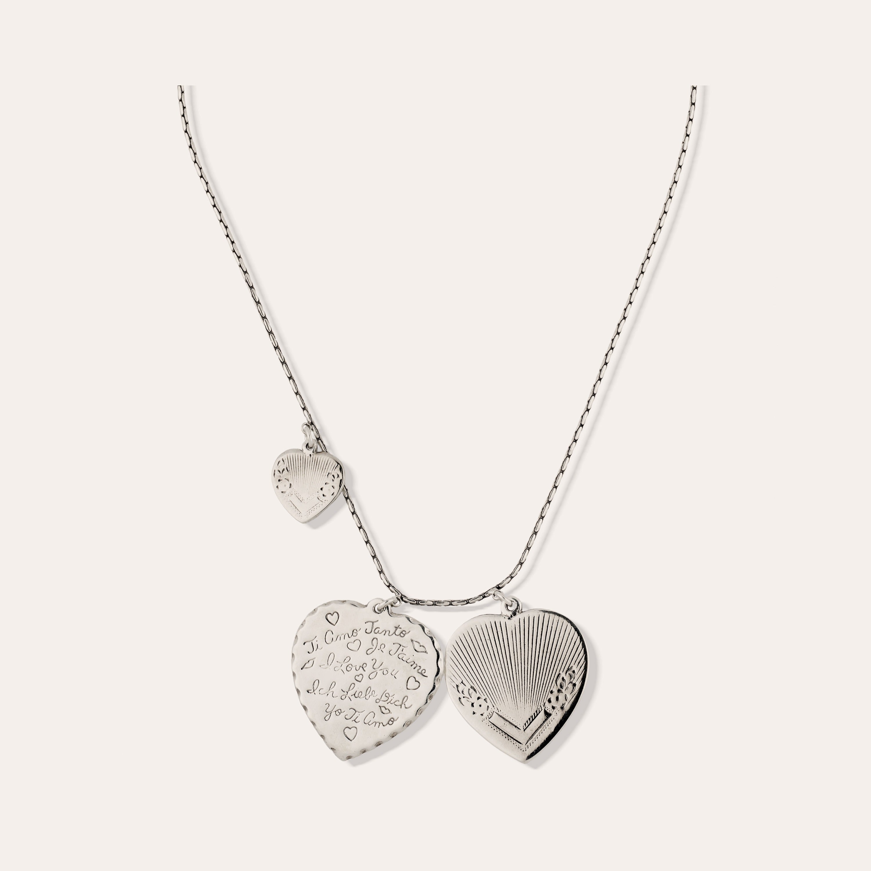 GAS BIJOUX ハートチャーム ネックレス I Love You