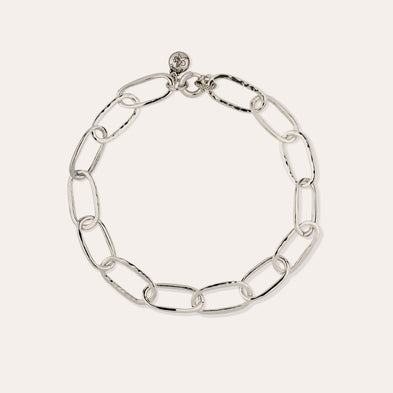 Collier Maille Ovale grand modèle argenté