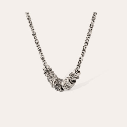 Marquise Chain Necklace, silver-plated