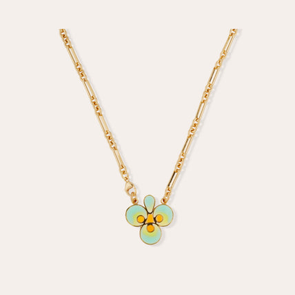 Collier Trèfle émail doré