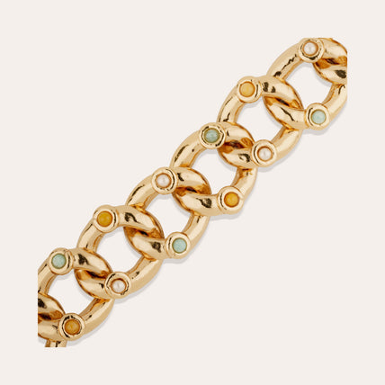Collier Mitsi petit modèle doré - Amazonite