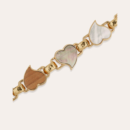 Collier Mirage Coeur Multi - Bois & Nacre