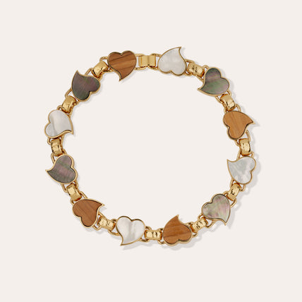 Collier Mirage Coeur Multi - Bois & Nacre