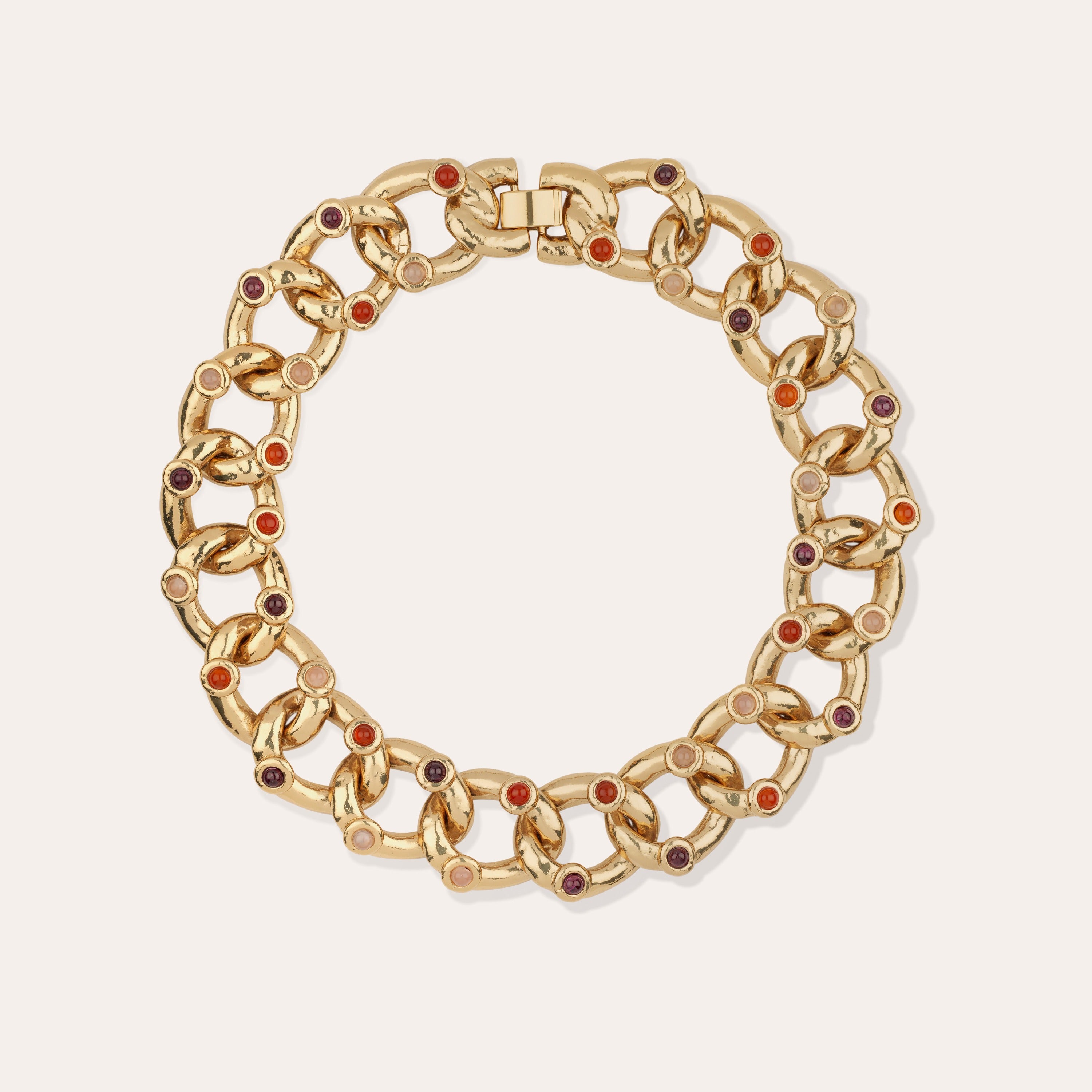 Mitsi Gold Necklace - Carnelian, Amethyst & Rock Crystal – Gas Bijoux