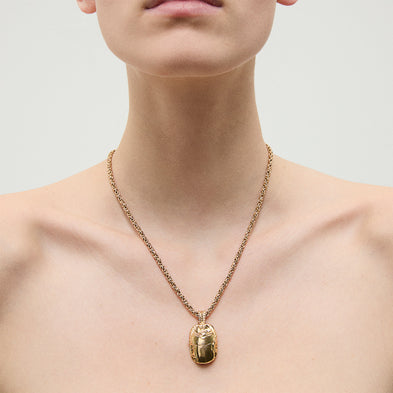 Gold Scarab Necklace