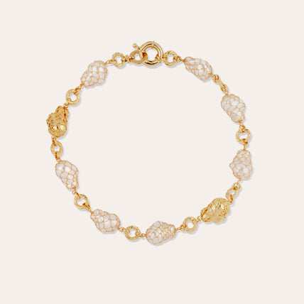 Collier Rainbow Biwa doré
