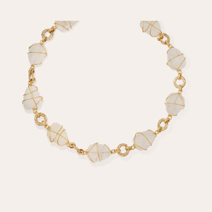 Collar Rainbow multicolor dorado - Cristal de roca