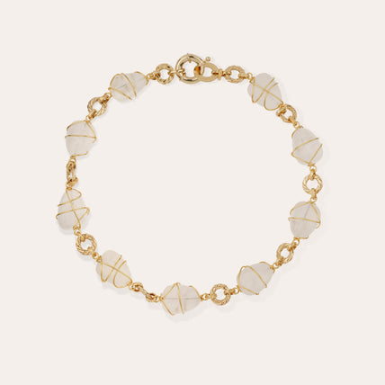 Collier Rainbow multi doré - Cristal de roche