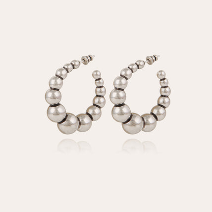 Andy small silver hoop earrings